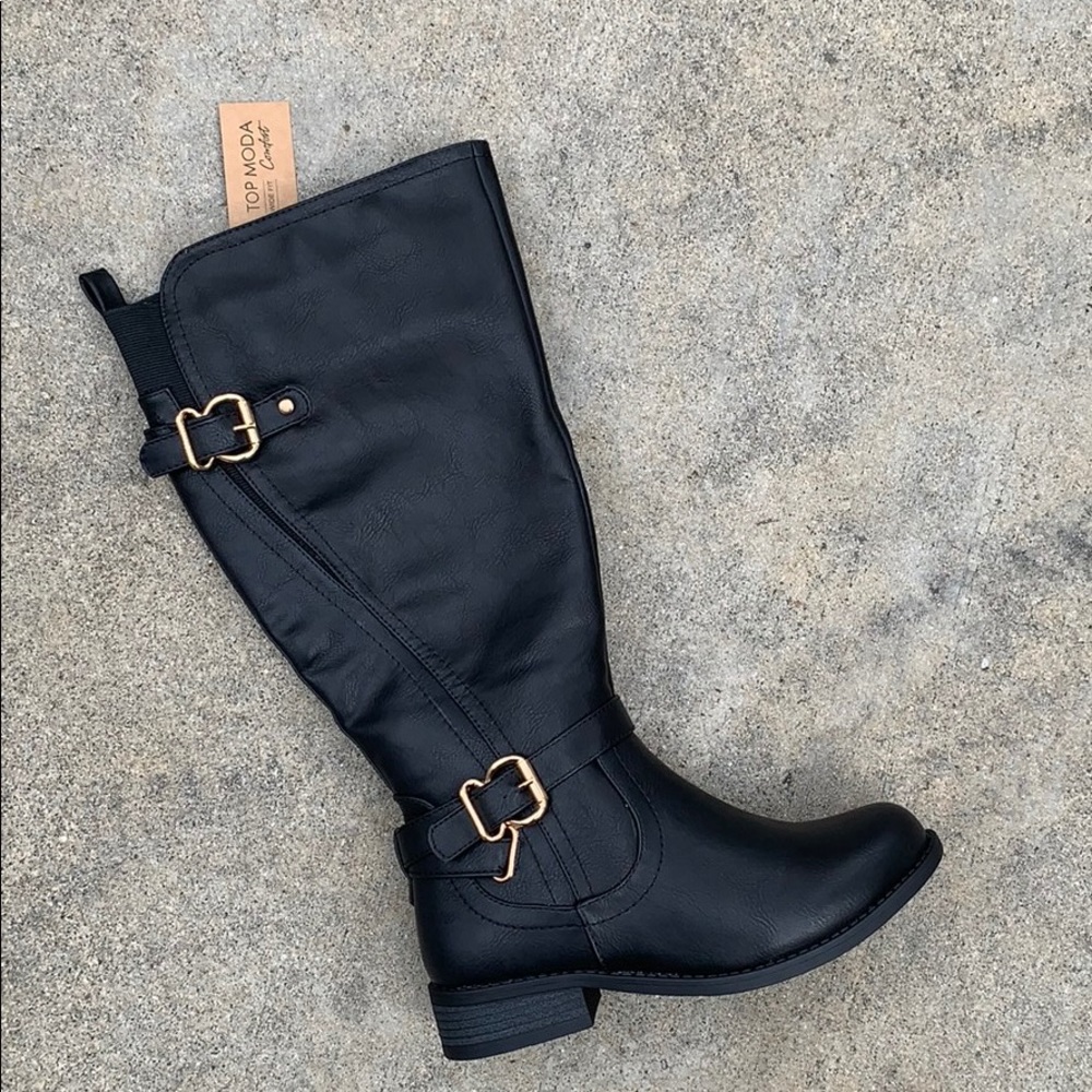 Top Moda Women’s Wide Fit Comfort Long Boots